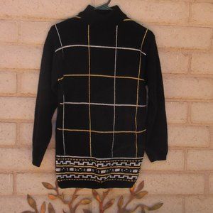 PS ILLUSTRATION Black Gold Silver Sweater Medium